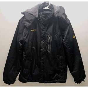 GEMYSE Womens Waterproof Fleece Lined Ski Snow Coat Black XS Gorpcore Utility